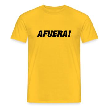 AFUERA ! 🐍 - T-shirt homme - jaune - Devant - AI Model Male 178 dark (178cm)