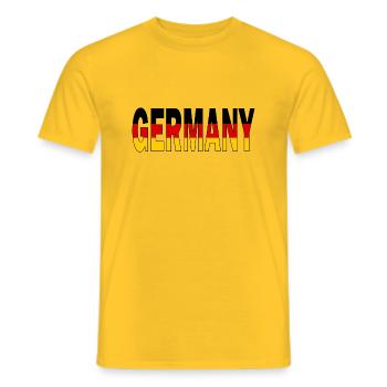 Deutschland in Nationalfarben - Männer T-Shirt - Gelb - Vorne - AI Model Male 178 dark (178cm)