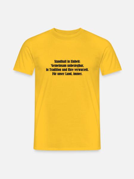 Tradition und Ehre - Männer T-Shirt - Gelb
