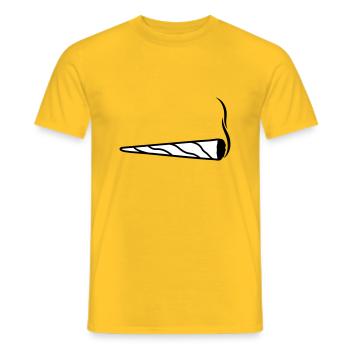 cannabis clipart logo chanvre weed cannabis kiffen kiffe - T-shirt homme - jaune - Devant - AI Model Male 178 dark (178cm)