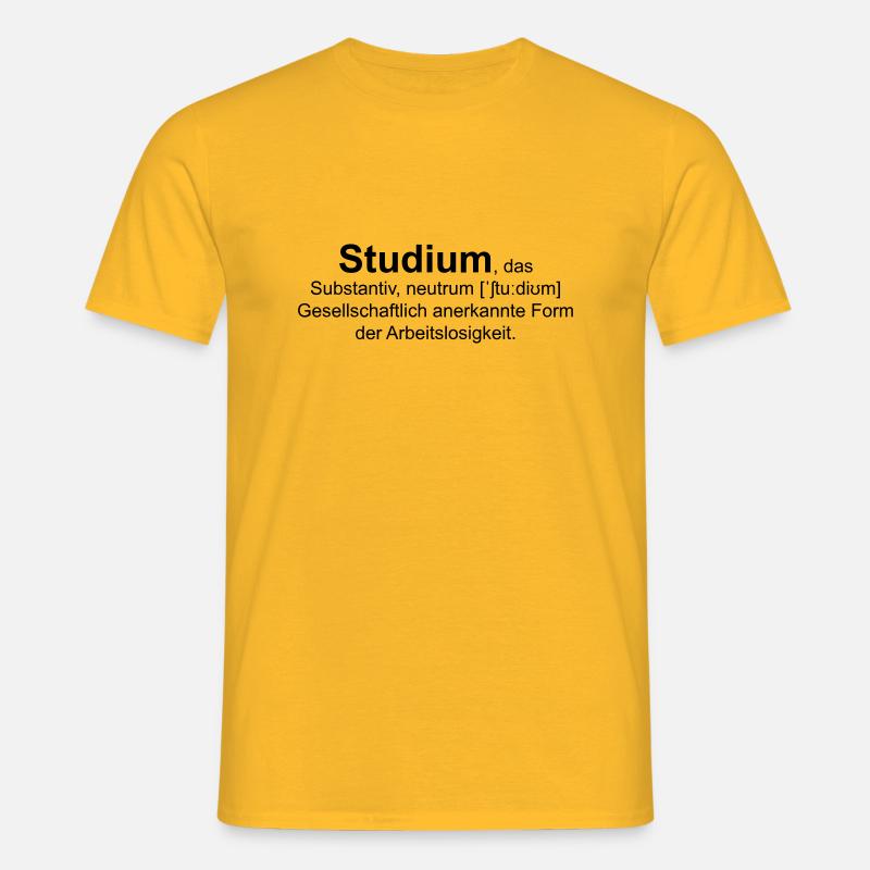 Studium, das - Männer T-Shirt - Gelb