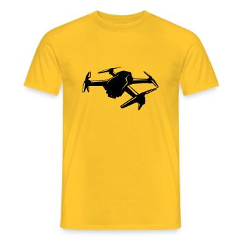 Drone - Men's T-Shirt - yellow - Front - AI Model Male 178 dark (178cm)