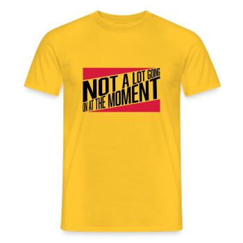 Not much going on - Men's T-Shirt - yellow - Front - AI Model Male 178 dark (178cm)