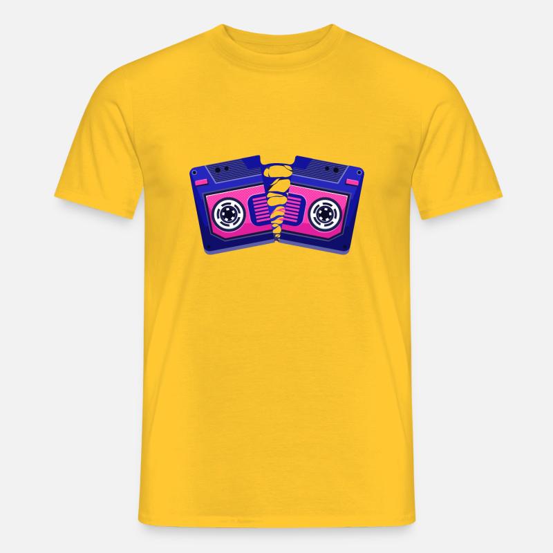 kaputte Kassette - Männer T-Shirt - Gelb