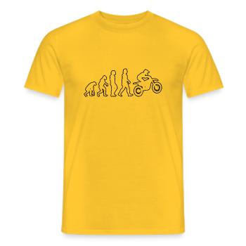 Moto Moto Moto Cadeau Cyclomoteur Motocycliste - T-shirt homme - jaune - Devant - AI Model Male 178 dark (178cm)
