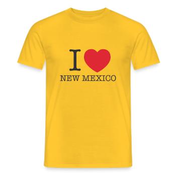 I Love mexico | I Love MX | I Heart mexico - Men's T-Shirt - yellow - Front - AI Model Male 178 dark (178cm)
