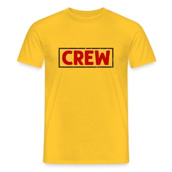 Crew - Men's T-Shirt - yellow - Front - AI Model Male 178 dark (178cm)