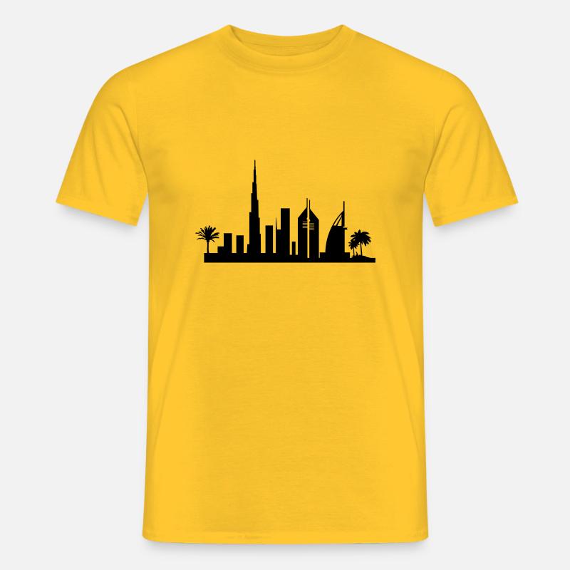 dubai skyline - Männer T-Shirt - Gelb