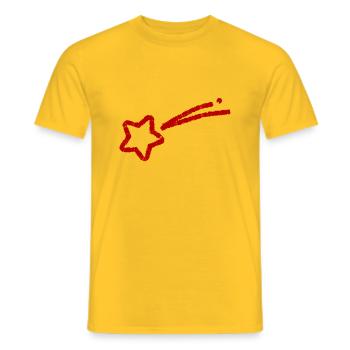 Étoile filante dessinée à la main - T-shirt homme - jaune - Devant - AI Model Male 178 dark (178cm)