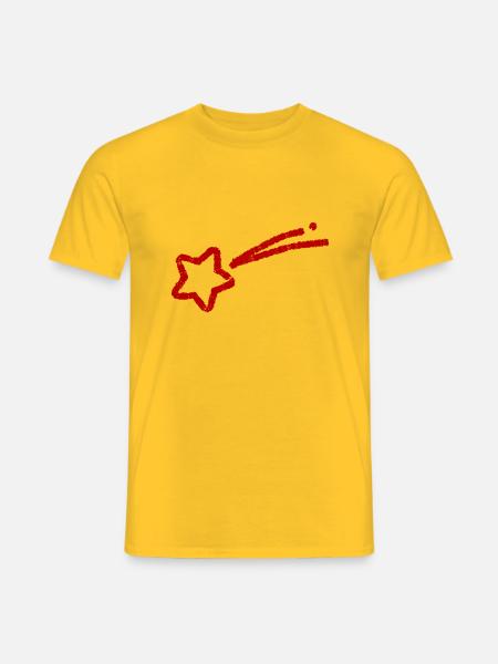hand-drawn shooting star - Men's T-Shirt - yellow