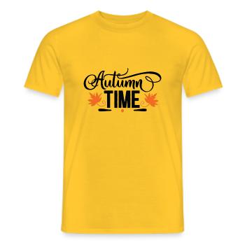 Autumn Time - Männer T-Shirt - Gelb - Vorne - AI Model Male 178 dark (178cm)