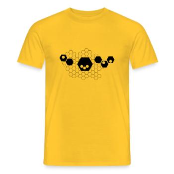 Hexagon design - Männer T-Shirt - Gelb - Vorne - AI Model Male 178 dark (178cm)
