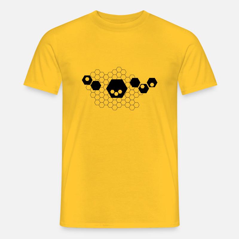 Hexagon design - Männer T-Shirt - Gelb