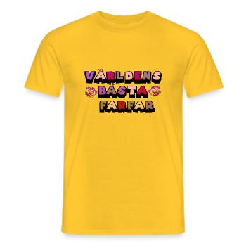 BestGroßmutter Großmutter Großvater Großvater Geburtstagsfamilie - Männer T-Shirt - Gelb - Vorne - AI Model Male 178 dark (178cm)