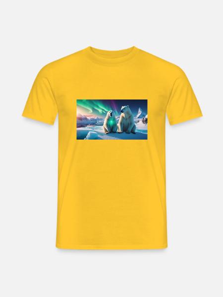 Eisbären am Nordpol - Männer T-Shirt - Gelb