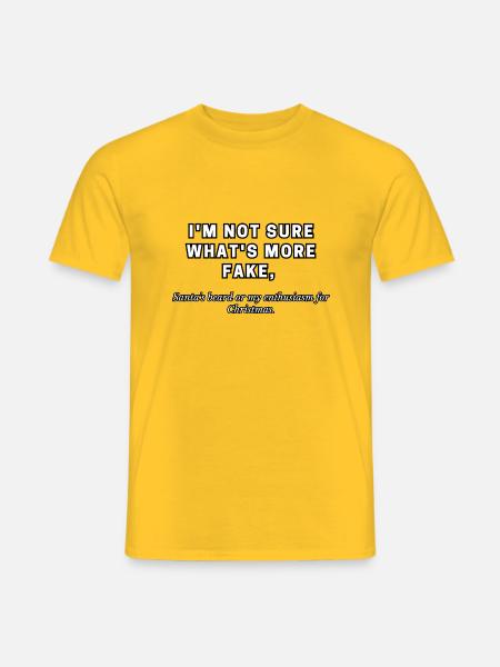 Christmas joke, Christmas, joke - Men's T-Shirt - yellow