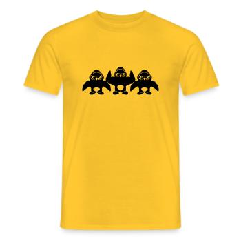 3 Penguins Bodybuilder Lunettes de soleil Casque Équipe - T-shirt homme - jaune - Devant - AI Model Male 178 dark (178cm)
