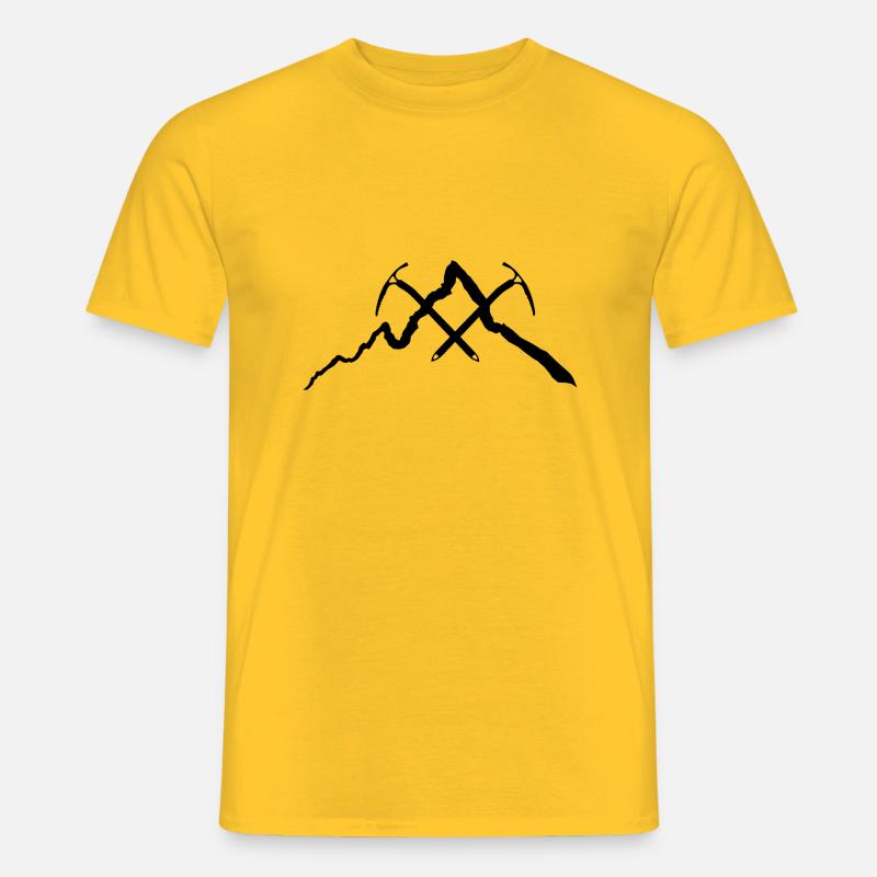 Matterhorn eispickel - Männer T-Shirt - Gelb