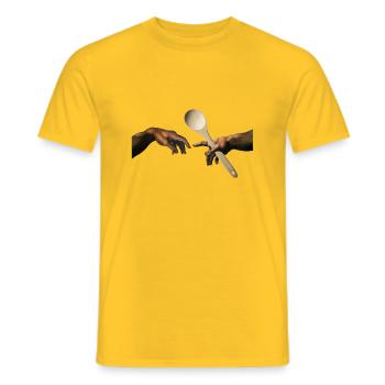 Michelangelo Kochlöffel - Männer T-Shirt - Gelb - Vorne - AI Model Male 178 dark (178cm)