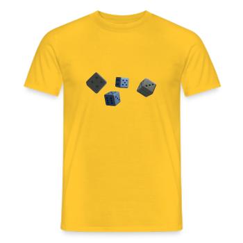 Würfel - Männer T-Shirt - Gelb - Vorne - AI Model Male 178 dark (178cm)