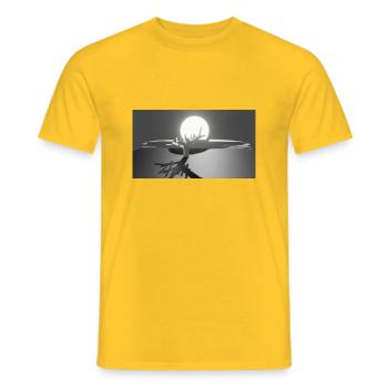 Sonne und Baum - Männer T-Shirt - Gelb - Vorne - AI Model Male 178 dark (178cm)