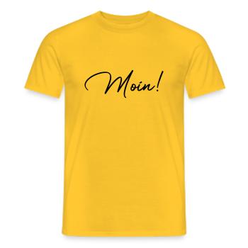 Moin, moin - Men's T-Shirt - yellow - Front - AI Model Male 178 dark (178cm)