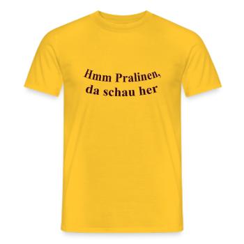 Pralinenleckerei - Männer T-Shirt - Gelb - Vorne - AI Model Male 178 dark (178cm)