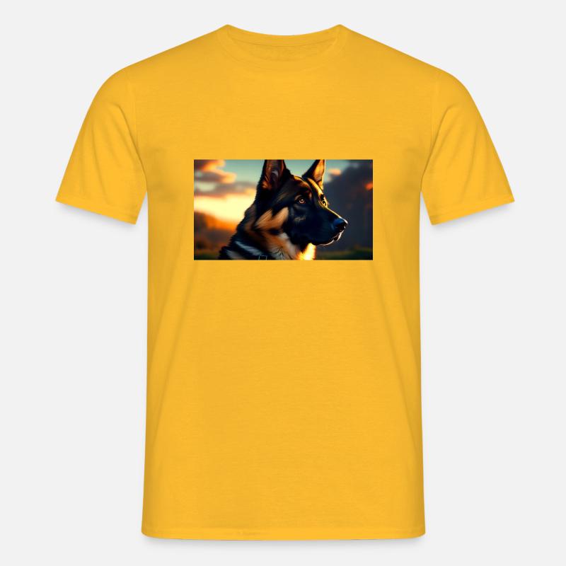 Deutscher Schäferhund - Männer T-Shirt - Gelb