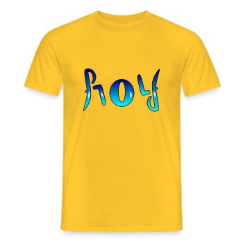 Rolf - Männer T-Shirt - Gelb - Vorne - AI Model Male 178 dark (178cm)