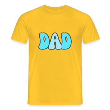 Modern Typography Cool Art Studio Brand Logo - Männer T-Shirt - Gelb - Vorne - AI Model Male 178 dark (178cm)