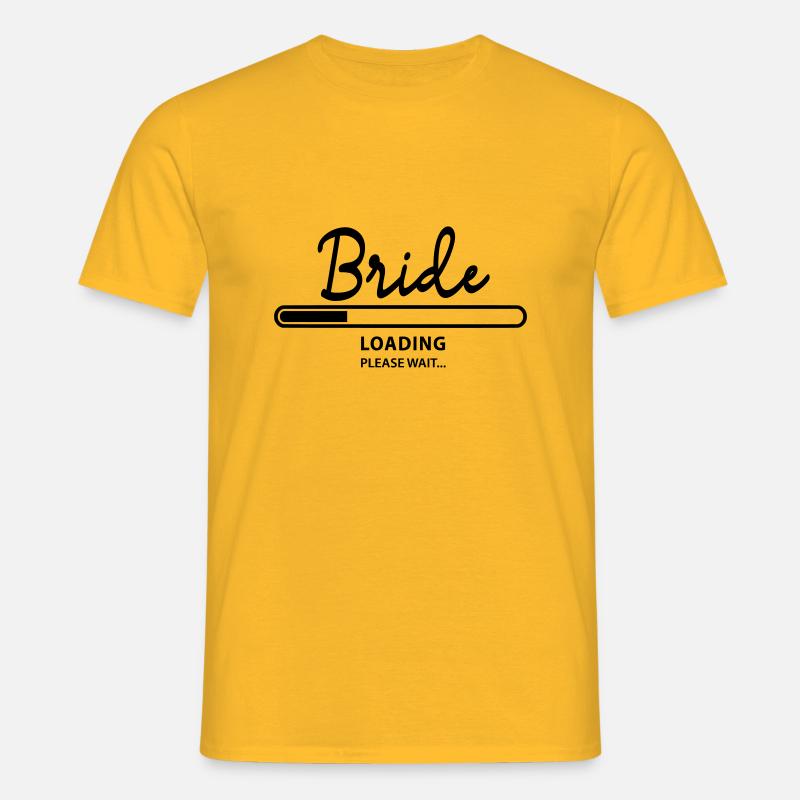 bride loading - Men's T-Shirt - yellow