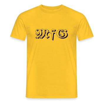 Mit freundlichen Grüßen - Männer T-Shirt - Gelb - Vorne - AI Model Male 178 dark (178cm)