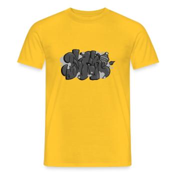 TSHIRTS noirs - T-shirt homme - jaune - Devant - AI Model Male 178 dark (178cm)