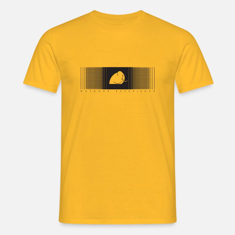 Mamood gradient check pattern - Men's T-Shirt - yellow