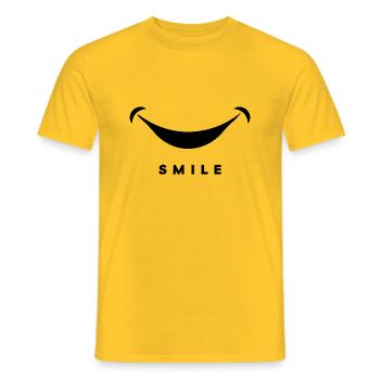 Smile - Men's T-Shirt - yellow - Front - AI Model Male 178 dark (178cm)