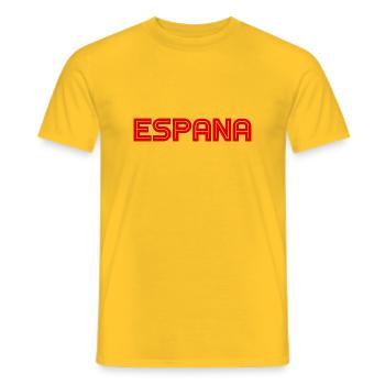 Espana - Spanien - Spain - Madrid - Barcelona - Männer T-Shirt - Gelb - Vorne - AI Model Male 178 dark (178cm)