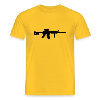 m4a1 - T-shirt homme - jaune - Devant - AI Model Male 178 dark (178cm)