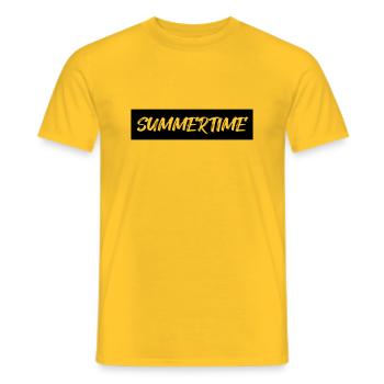 Summertime - Men's T-Shirt - yellow - Front - AI Model Male 178 dark (178cm)