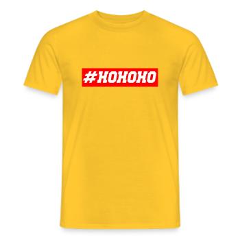 hohoho - Männer T-Shirt - Gelb - Vorne - AI Model Male 178 dark (178cm)
