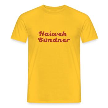 haiwehbÜndnner - Männer T-Shirt - Gelb - Vorne - AI Model Male 178 dark (178cm)