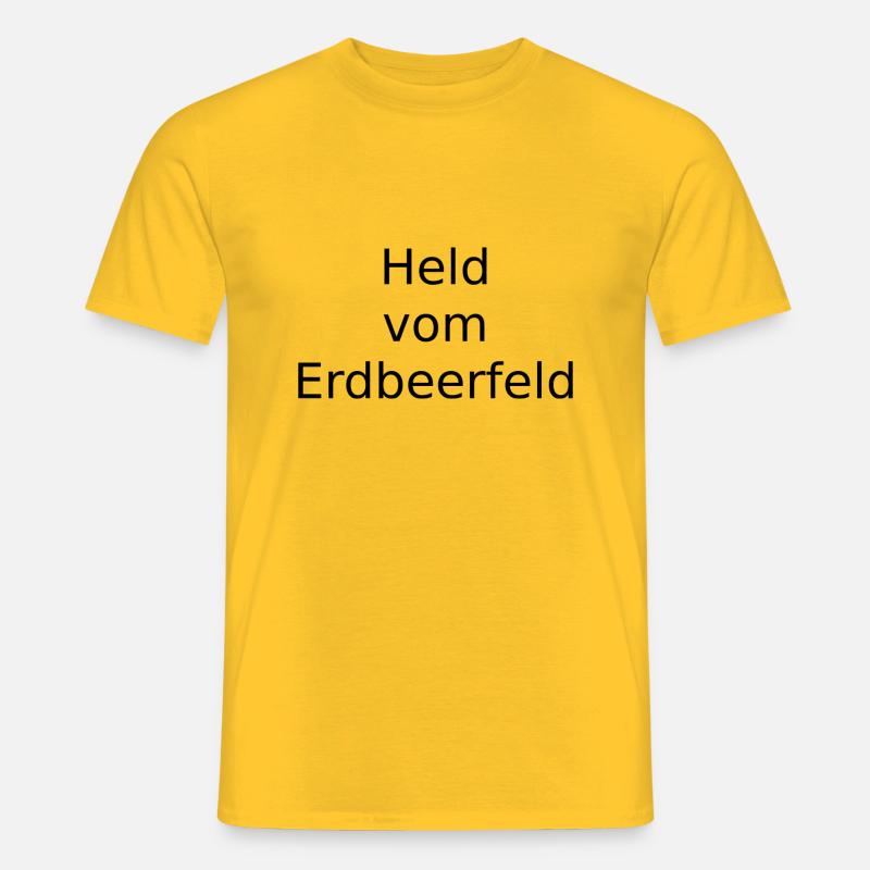 Held vom Erdbeerfeld - Männer T-Shirt - Gelb