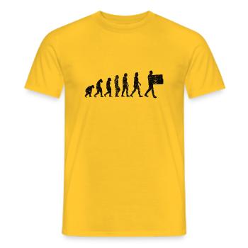 Warehouse Logistics Logistics Evolution Warehouse Workers - Men's T-Shirt - yellow - Front - AI Model Male 178 dark (178cm)