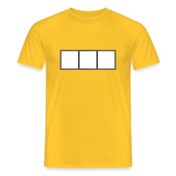 Cinematic Movie Film Frames - Men's T-Shirt - yellow - Front - AI Model Male 178 dark (178cm)