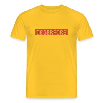 Degerfors - Männer T-Shirt - Gelb - Vorne - AI Model Male 178 dark (178cm)