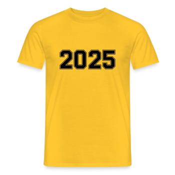 2025 - Männer T-Shirt - Gelb - Vorne - AI Model Male 178 dark (178cm)