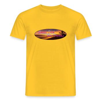 Small Dick Big Dreams Little Lörres Big Dreams - Men's T-Shirt - yellow - Front - AI Model Male 178 dark (178cm)