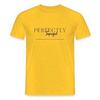 Perfectly imperfect - Men's T-Shirt - yellow - Front - AI Model Male 178 dark (178cm)