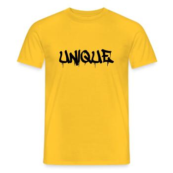 Unique - T-shirt homme - jaune - Devant - AI Model Male 178 dark (178cm)