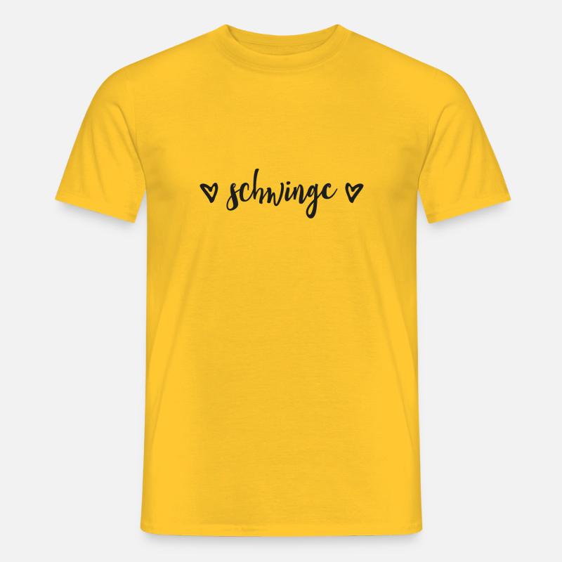 Schweizerdeutsch Schwingen - Schwinge - Männer T-Shirt - Gelb