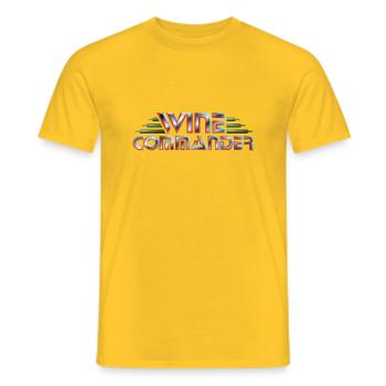 WINE COMMANDER - T-shirt homme - jaune - Devant - AI Model Male 178 dark (178cm)